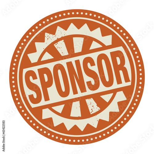 Abstract stamp or label with the text Sponsor written inside
