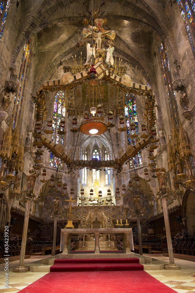 Interior of Cathedral of Santa Maria of Palma (La Seu)