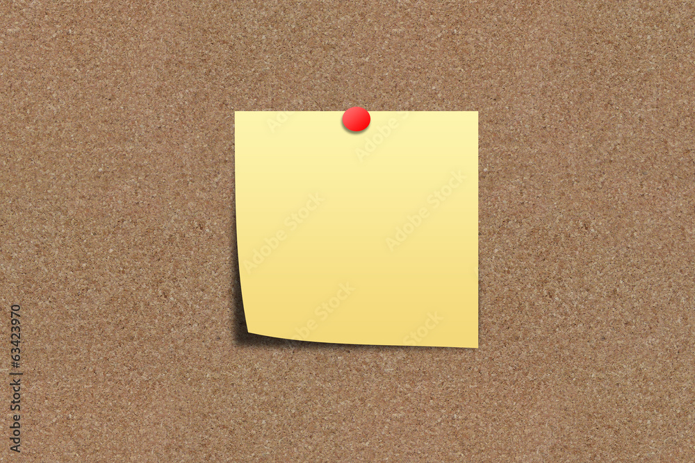 Note paper on sand board