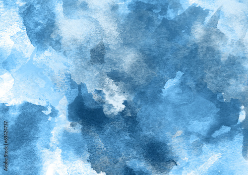Beautiful Dark Blue Watercolor Background.