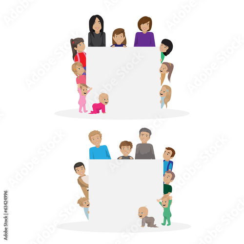 People Advertise Your Commercials - Isolated On White