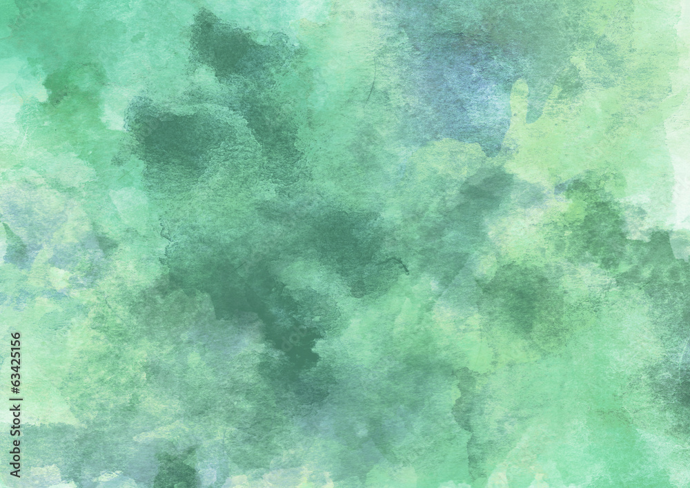 Beautiful Green Spring Watercolor Background