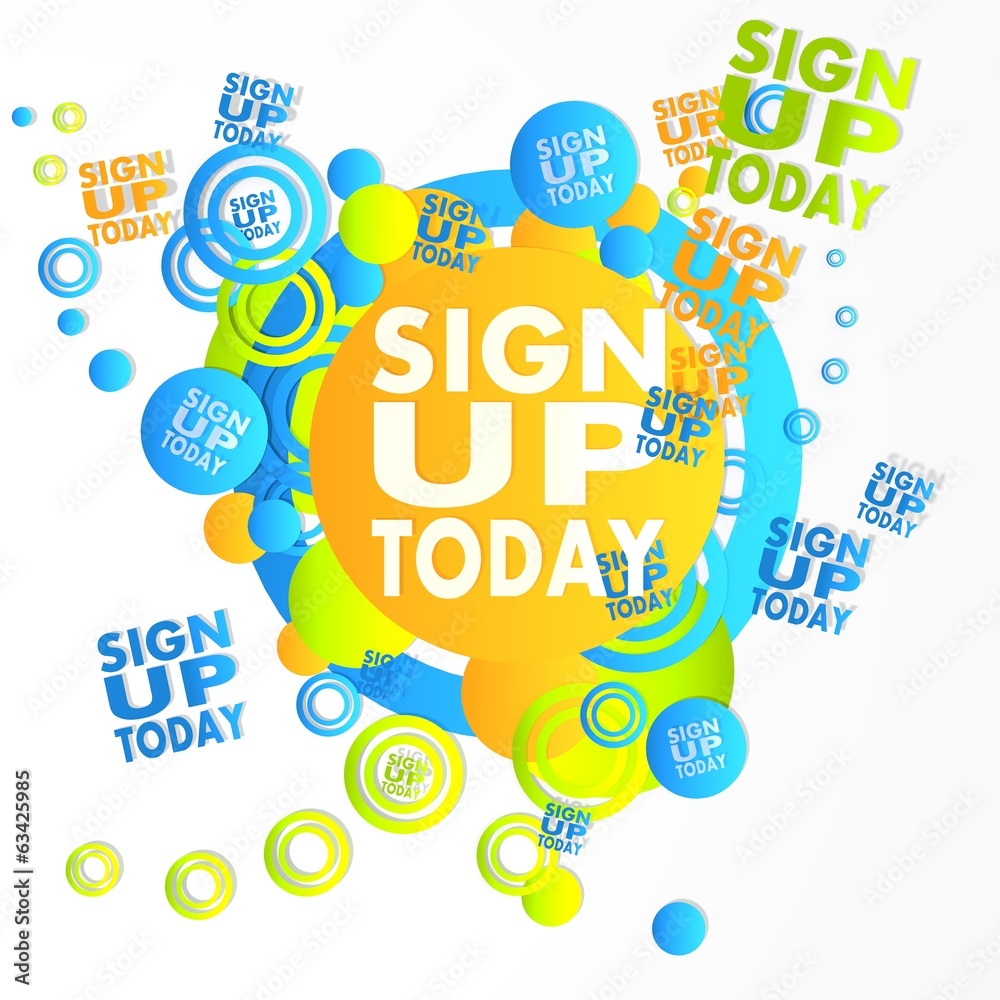 decorative art sign up today symbol decorative art sign up today symbol