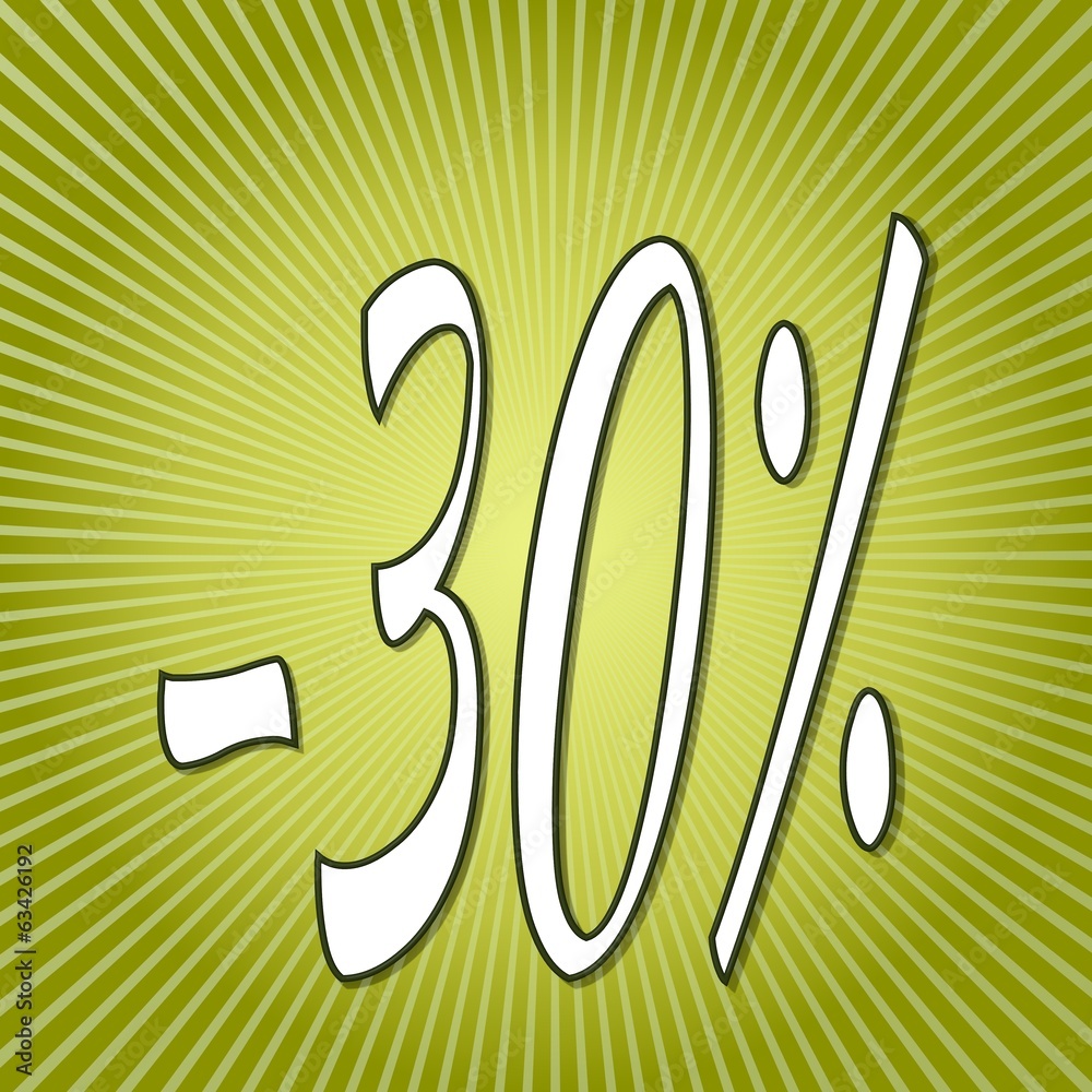 Obraz premium discount on fresh green background