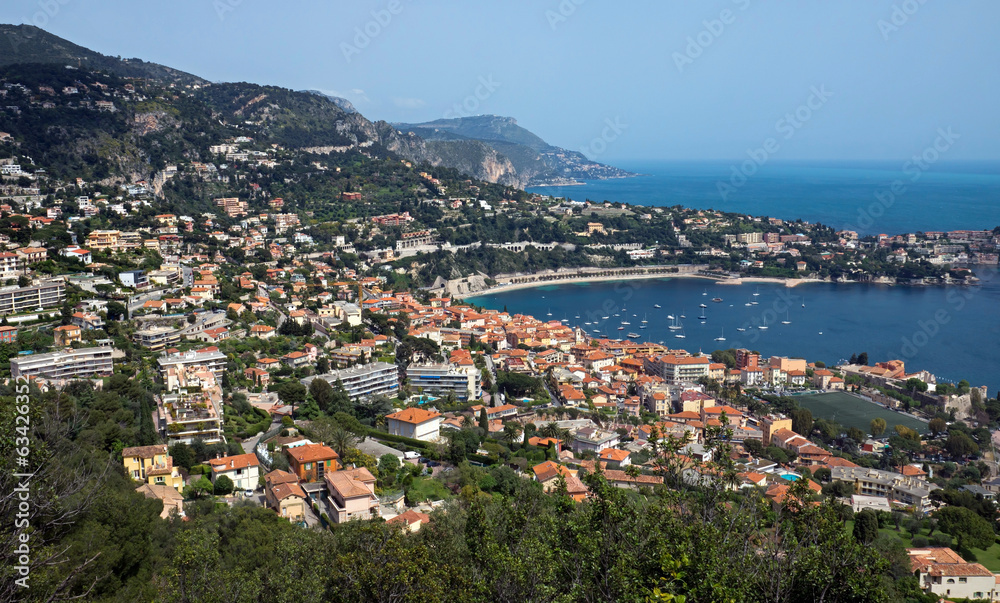 Aerial view of Villefranche-sur-Mer
