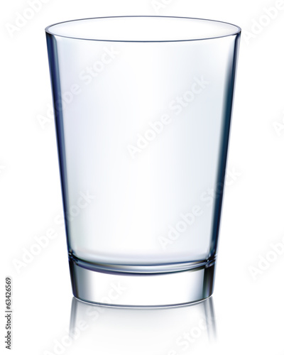 Empty glass non transparent. Vector illustration