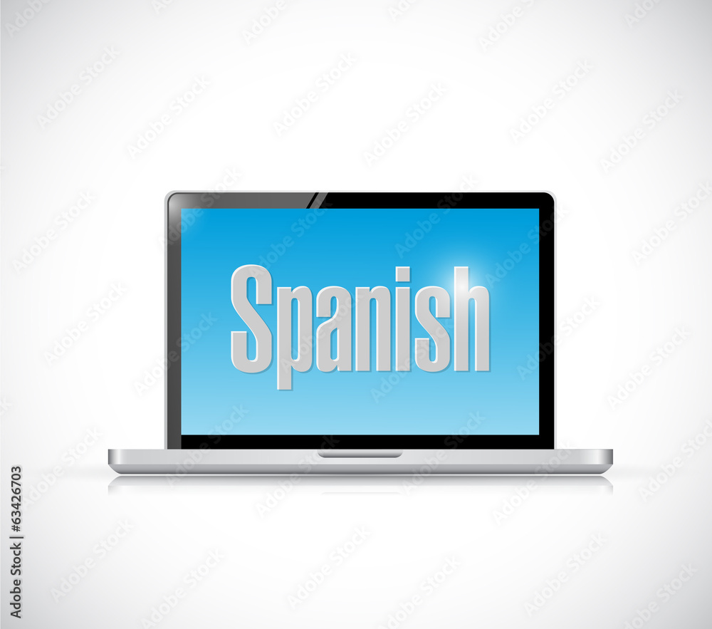 learn spanish on your computer concept learn spanish on your computer concept