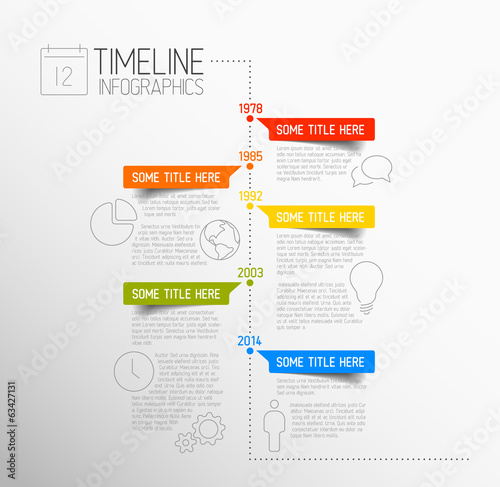Infographic timeline report template photo