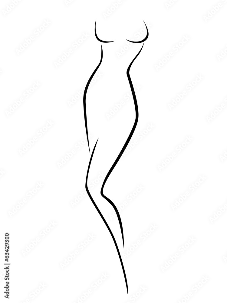 Abstract female body contour Abstract female body contour