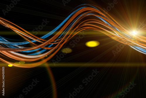 futuristic wave background design with lights