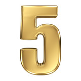 3d golden number collection - 5