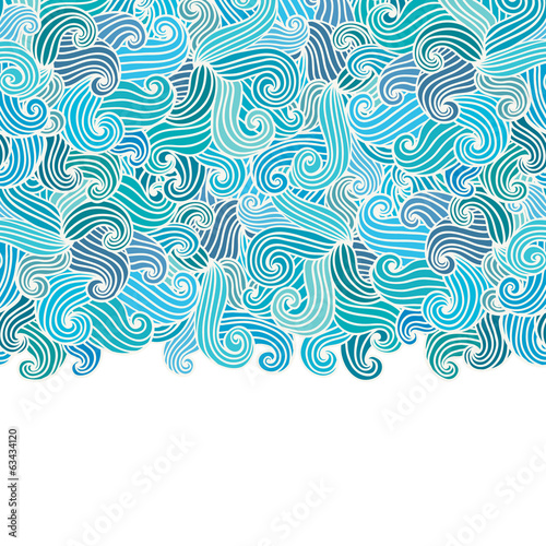 Hand drawn wavy background.