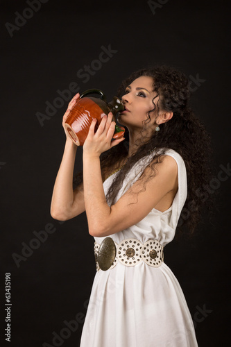 Greek girl with jug