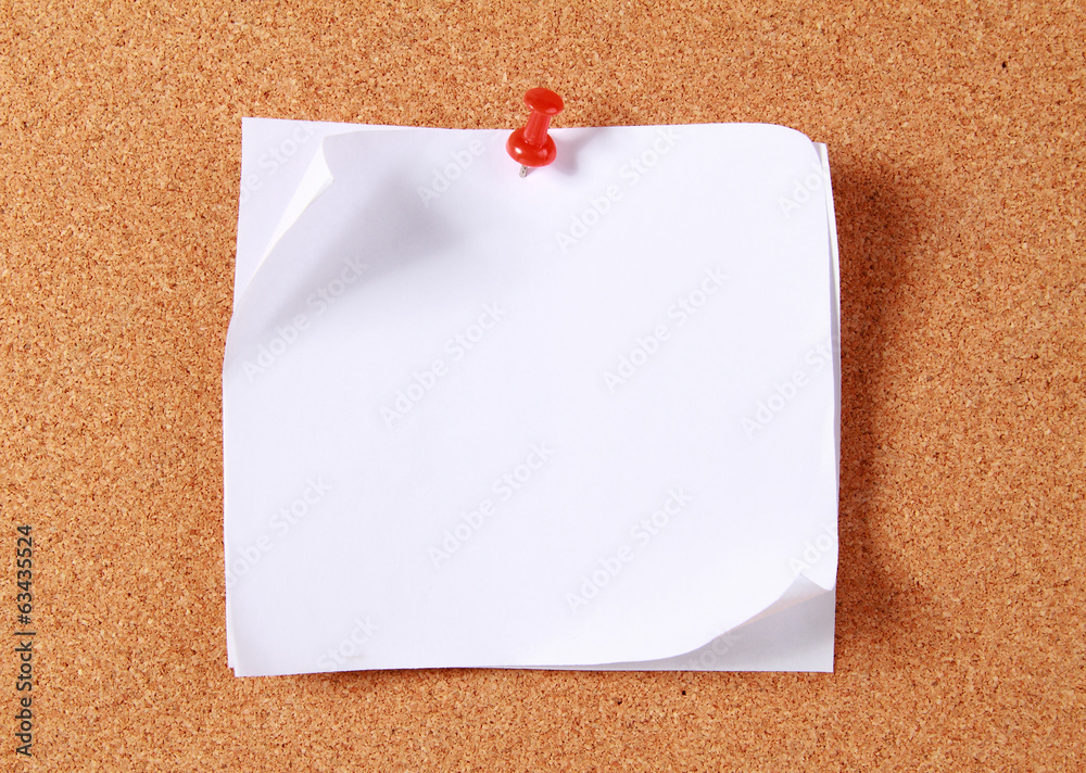 paper in cork board paper in cork board