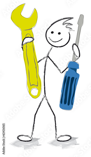 personnage avec outil