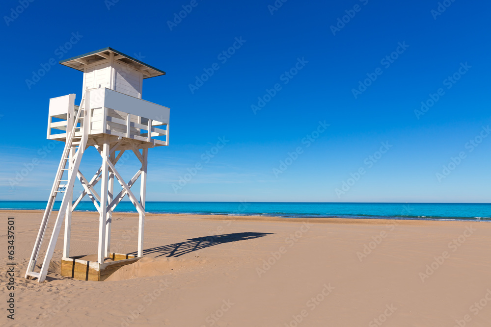Fototapeta premium Gandia beach in Valencia Mediterranean Spain