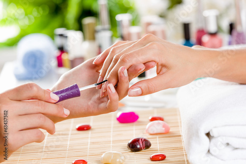 Woman at beauty salon