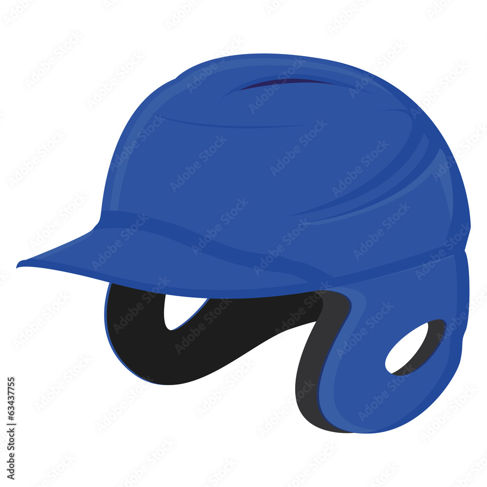 Vector Baseball Helmet Isolated On White Background Vector Baseball Helmet Isolated On White Background