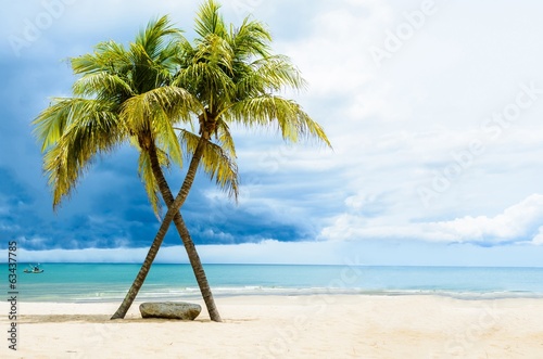 Fototapeta Naklejka Na Ścianę i Meble -  Beautiful beach with palms, Thailand