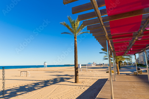 Gandia beach in Valencia at Mediterranean Spain © lunamarina