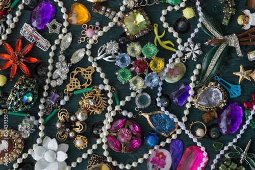 Costume jewelry collage