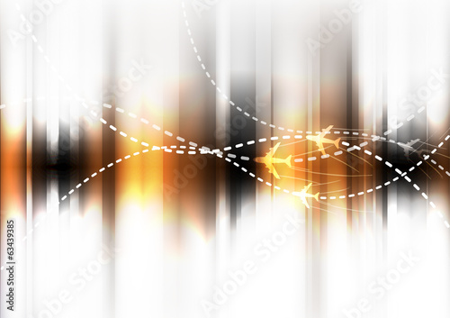 Vector abstract of Airplane Routes