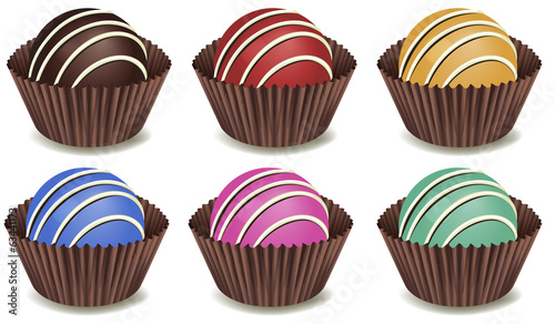 Sweet chocolate candies