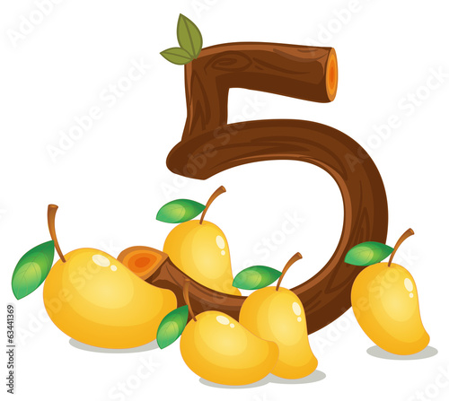 Five mangoes