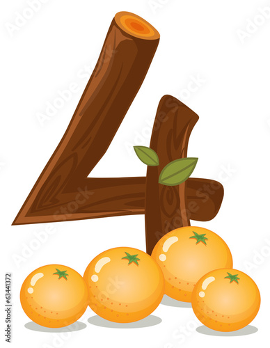 Four oranges