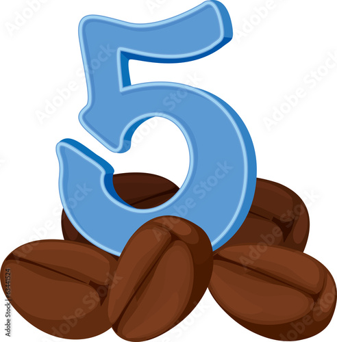 Five coffee beans
