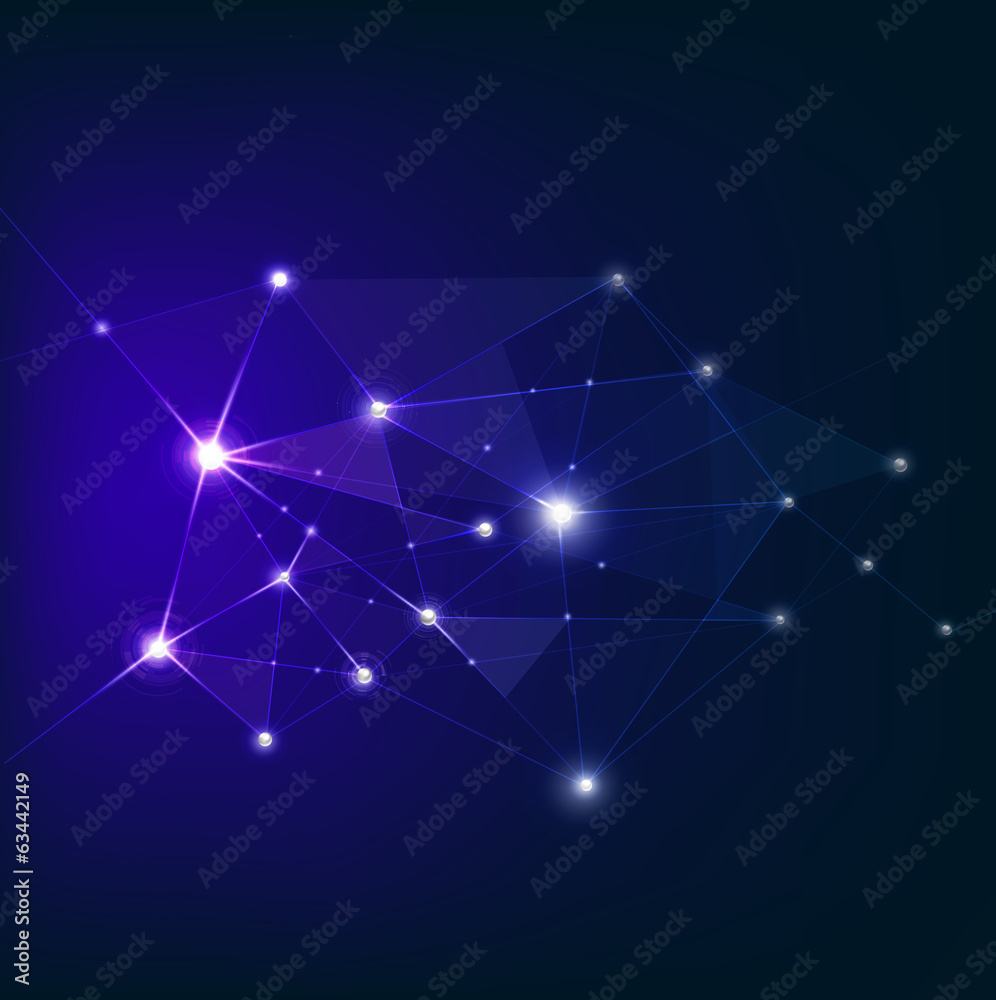 Abstract futuristic technology mesh network background, vector i