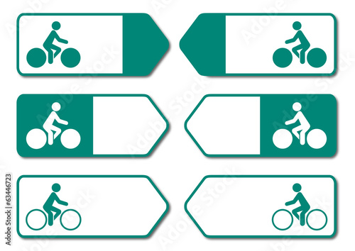 Panneau piste cyclable.