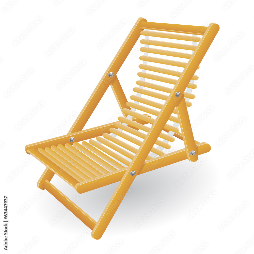 beach chair vector illustration