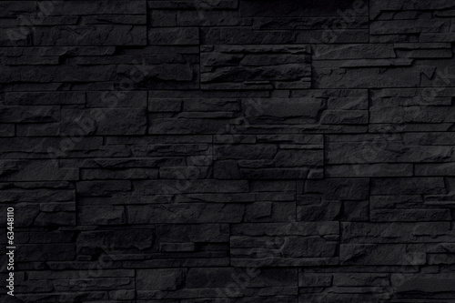 black stone wall background or texture
