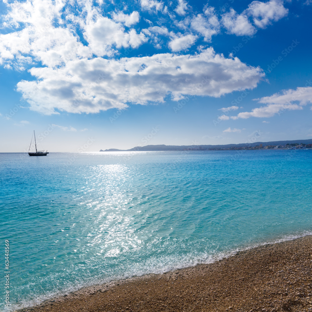 Javea Xabia Playa La Grava beach in Alicante Spain Javea Xabia Playa La Grava beach in Alicante Spain