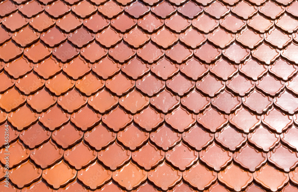 Thai style ceramic roof in temple Thailand Thai style ceramic roof in temple Thailand