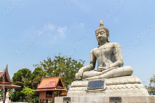 Unfinished concrete image of buddha © pookpiik