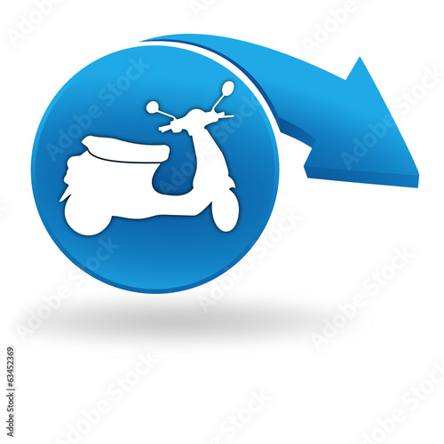 scooter sur bouton bleu