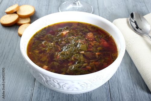 Fototapeta Naklejka Na Ścianę i Meble -  zuppa di verdure loboda pianta