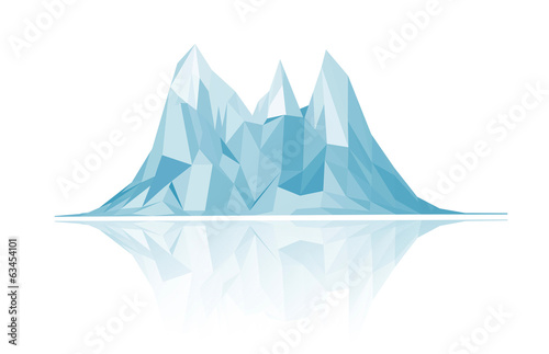 Mountains low-poly style illustration