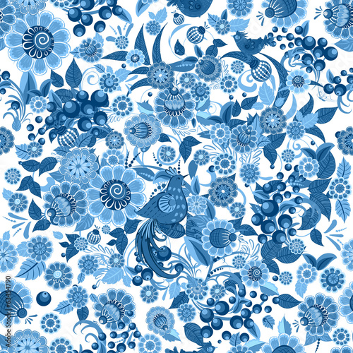 fashion seamless texture with stylized flowers