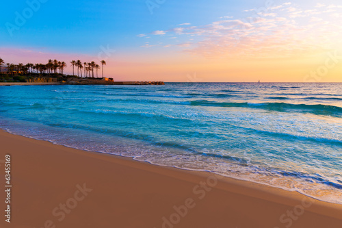 Javea El Arenal beach sunrise Mediterranean Spain