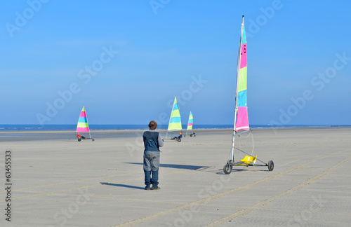 la leçon de char à voile à Sainte-Cécile plage