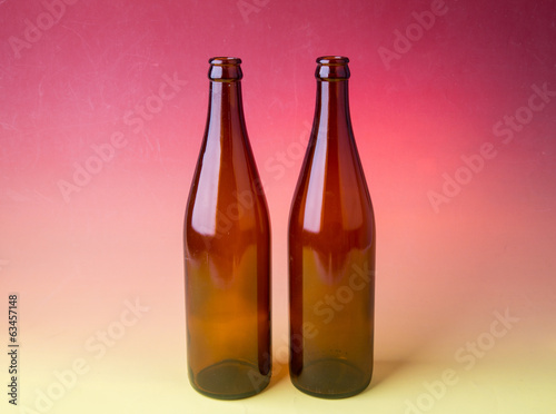 Beer bottles  background colors.