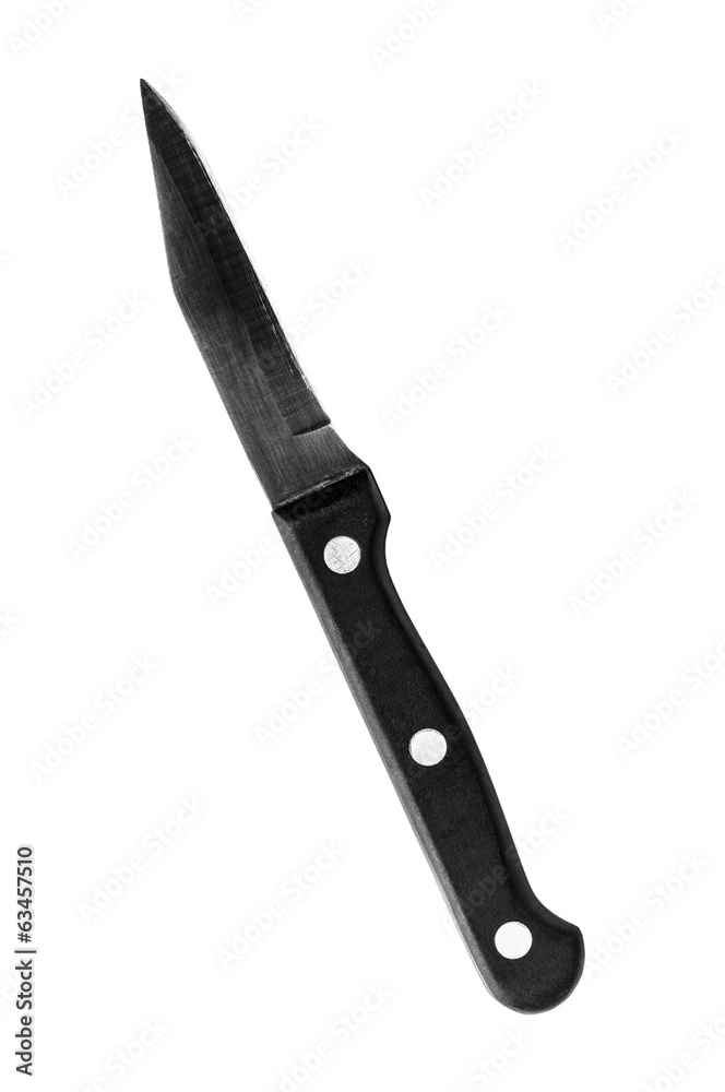 Used kitchen knife isolated on white background. Used kitchen knife isolated on white background.