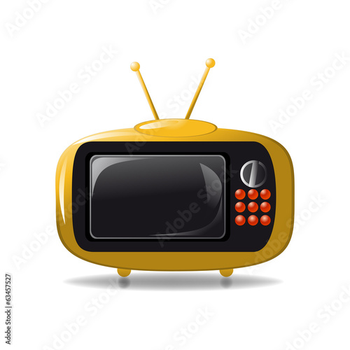 Cute tv animation vector