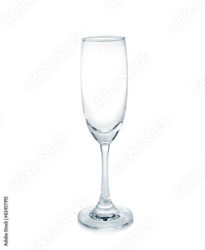 Empty wine glass isolated on a white