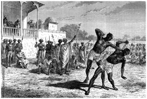Black Men Fighting - Lutteurs