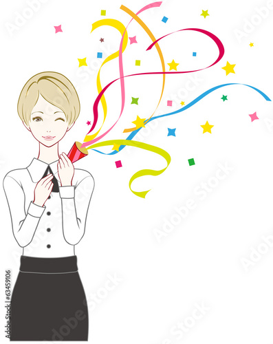 女性　クラッカー