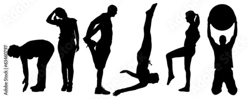 Vector silhouette of a people.